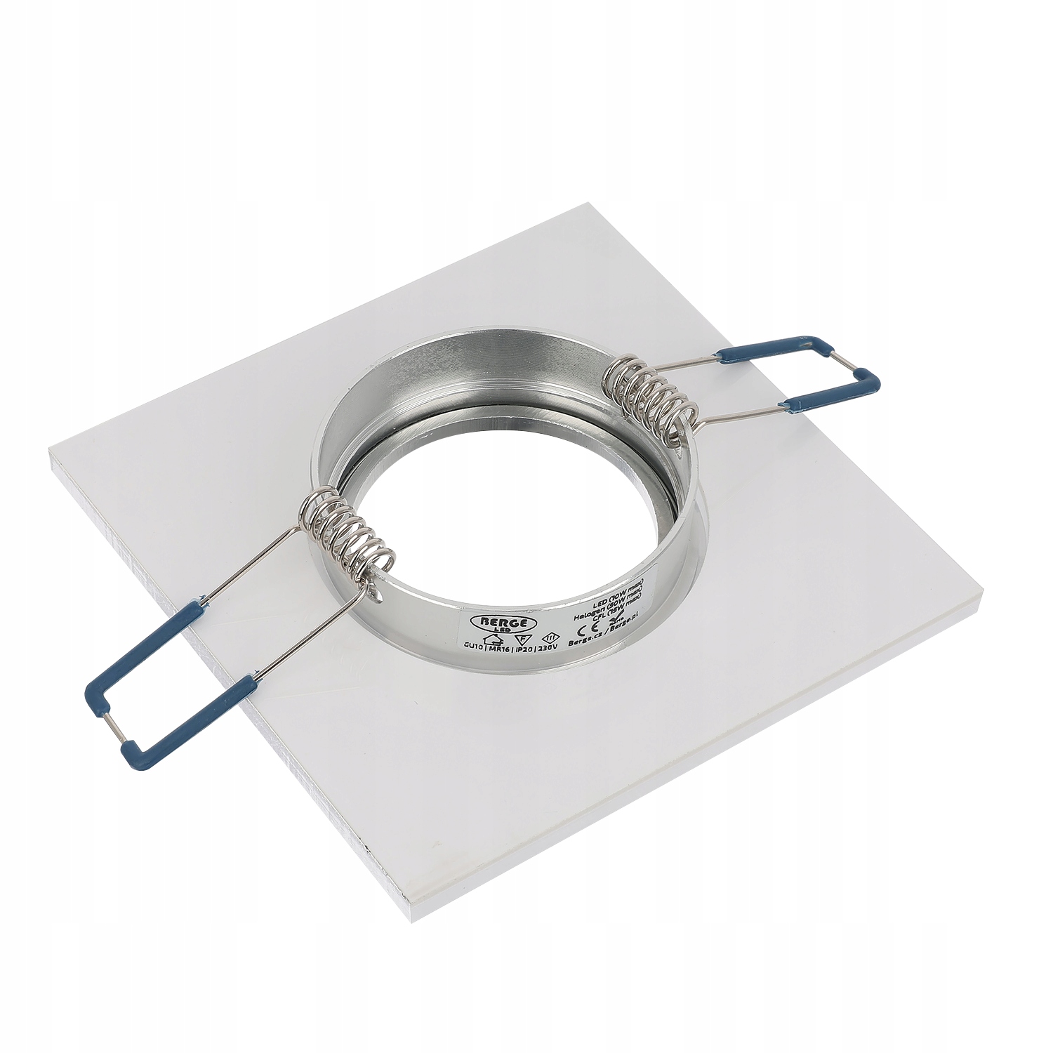 OPRAWA SUFITOWA halogenowa wpuszczana szkło LED GU10 kwadratowa BIAŁA - obrazek 4