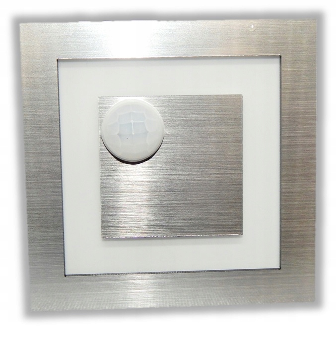 Zestaw 6x Lampka schodowa LED 230+ 2 czujka ruchu SREBRNA ZIMNA LUB CIEPŁA - obrazek 9