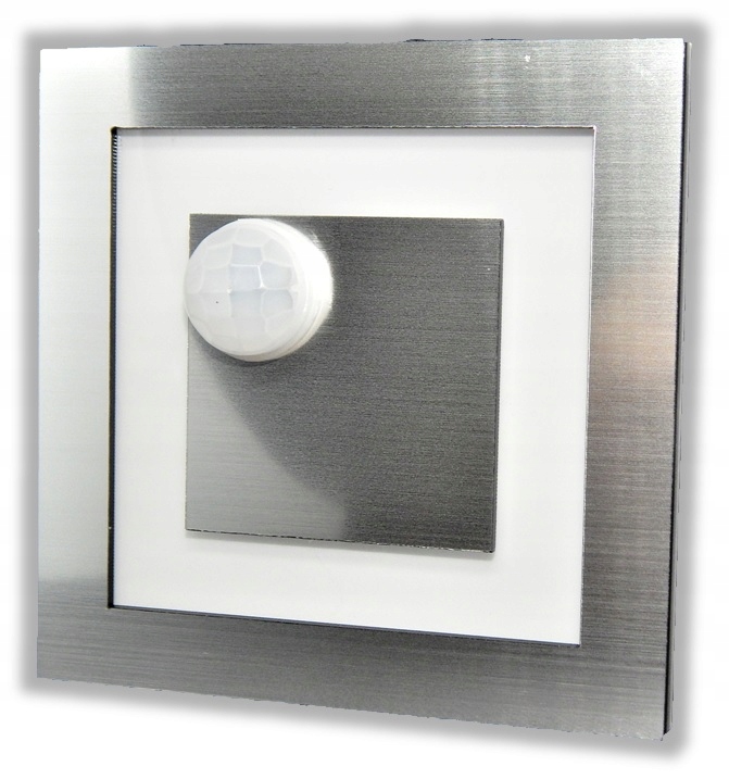 Zestaw 10x Lampka schodowa LED 230+ 2 czujka ruchu SREBRNA ZIMNA LUB CIEPŁA - obrazek 3