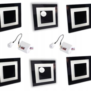 Zestaw 4x Oprawa schodowa LED 230+ 2 czujka ruchu CIEPŁA LUB ZIMNA