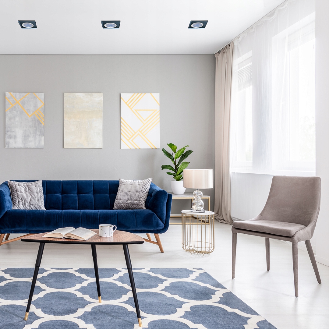 OPRAWA SUFITOWA halogenowa wpuszczana szkło LED GU10 kwadratowa BIAŁA - obrazek 6