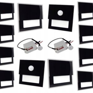 Zestaw 10x Oprawa schodowa LED 230+ 2 czujka ruchu CZARNA CIEPŁA LUB ZIMNA