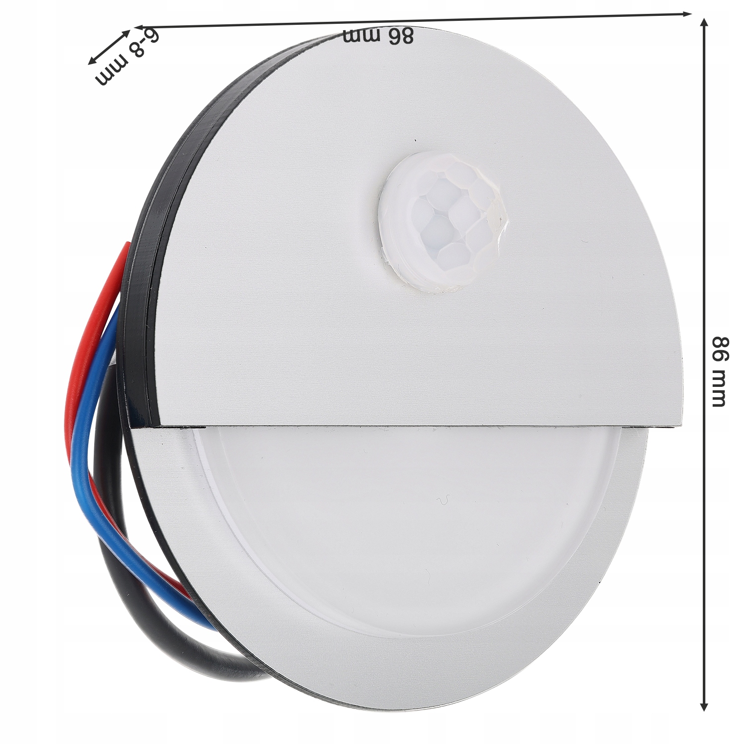 Oświetlenie schodowe z CZUJNIKIEM RUCHU SREBRNA 230v LED NEUTRALNA - obrazek 4