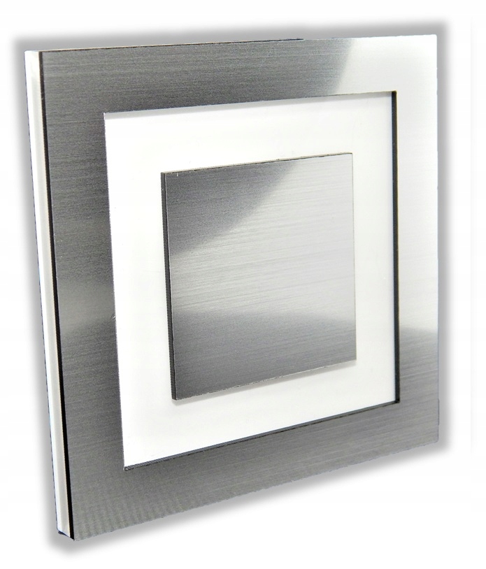 Zestaw 10x Lampka schodowa LED 230+ 2 czujka ruchu SREBRNA ZIMNA LUB CIEPŁA - obrazek 7