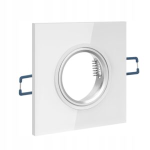 OPRAWA SUFITOWA halogenowa wpuszczana szkło LED GU10 kwadratowa BIAŁA