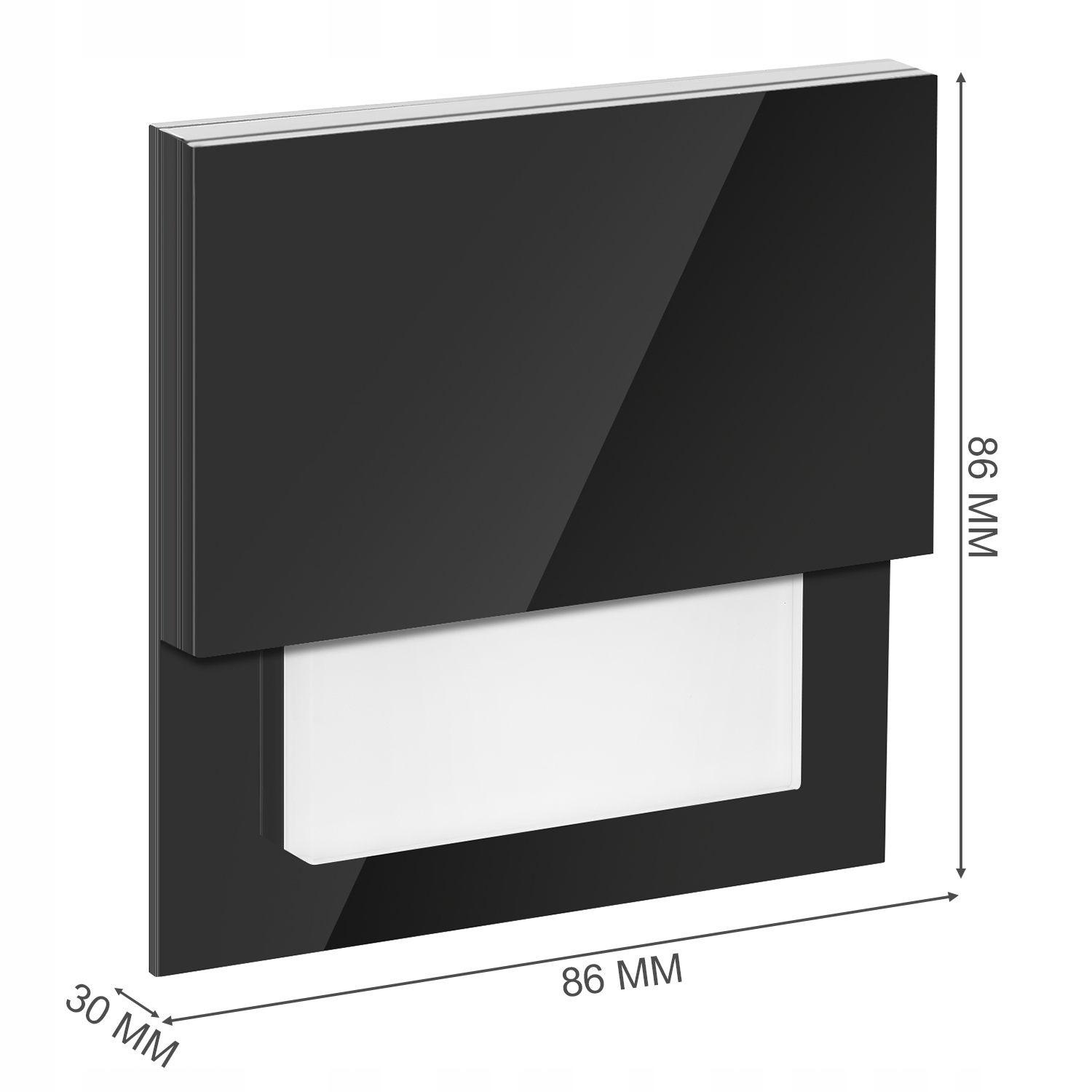 Lampki schodowe z CZUJNIKIEM RUCHU zmierzchu 230v 2W LED Z CZARNA NEUTRALNA - obrazek 16